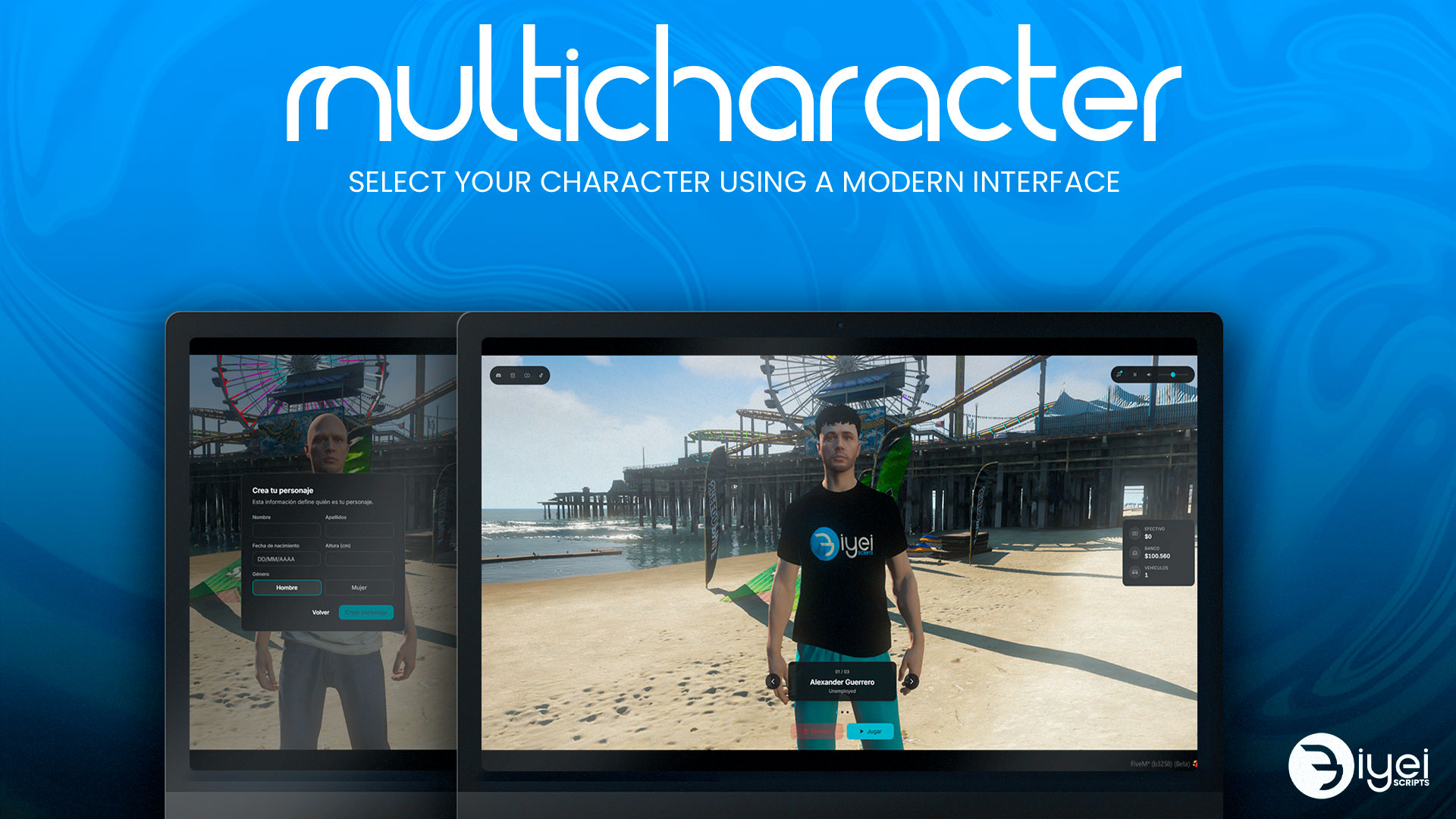 Multicharacter selection screen preview